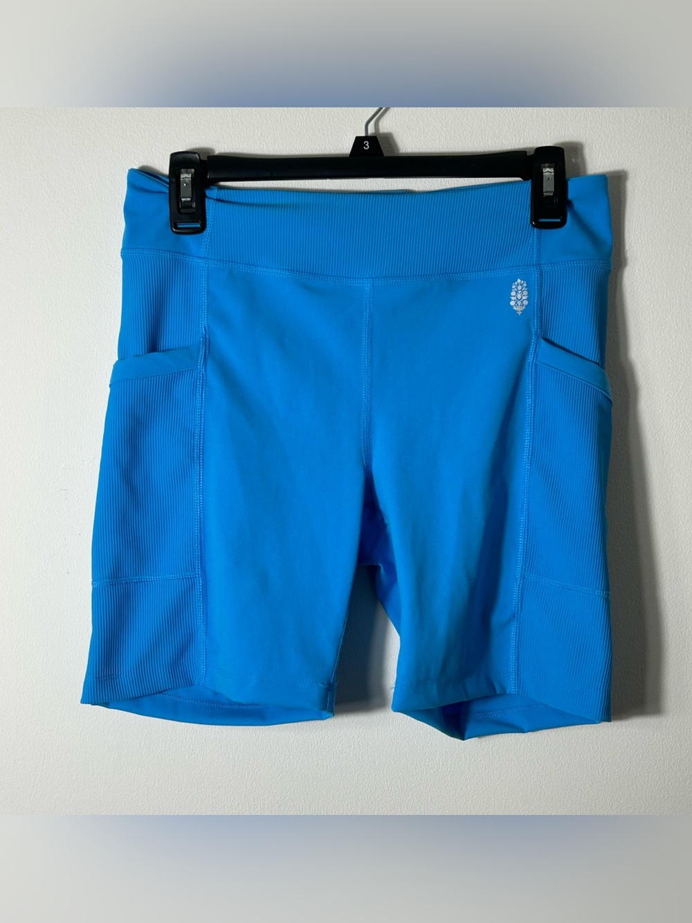FP Movement Instant Replay Shorts Womens Size S/P Blue Athletic Activewear